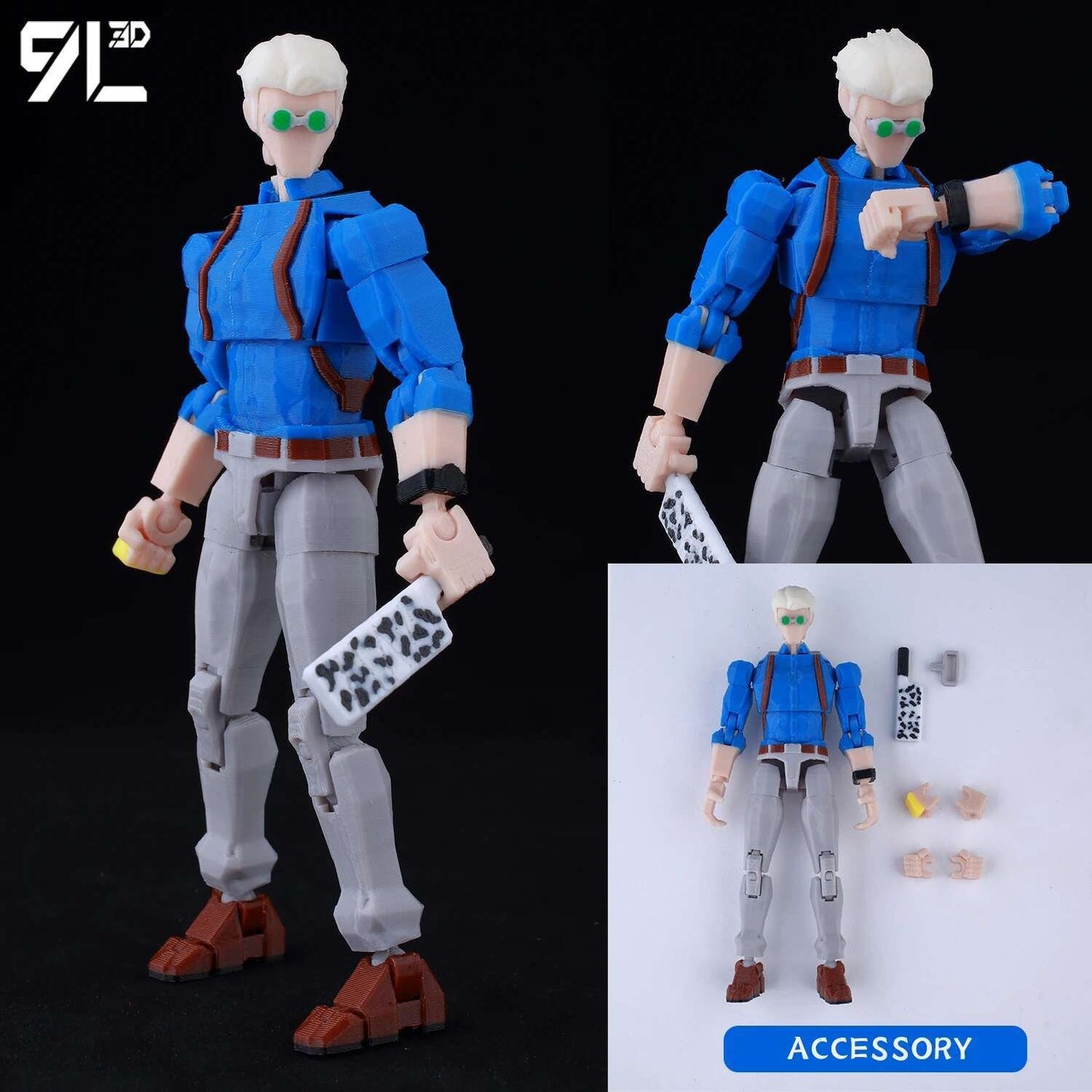 9L3D Lucky13 Titan 13 Ichigo Kurosaki Anime Action Figure Dummy 13 Espada Posável Máscara Oca Modelo Decoração Surpresa de Aniversário