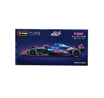 Bburago 1:43 Carro de Fórmula 1 McLaren Mercedes Ferrari SF25 Redbull Racing AlpineA525 Miniatura Colecionável de Metal Fundido Verstappen