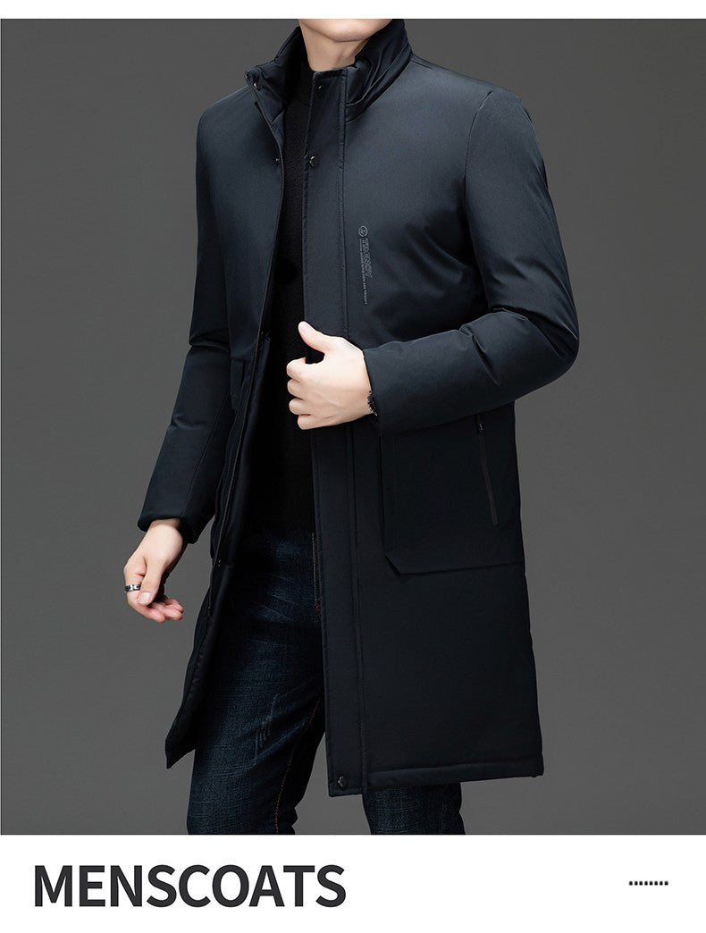 High End Long Thicken Winter New Brand Casual Fashion Hooded Parka Jacket Heavy Windbreaker Outdoor Windproof Coats Outerwear