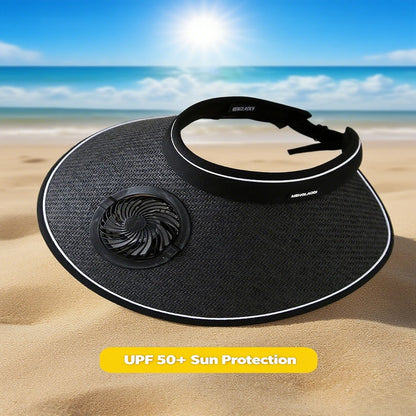 Outdoor Must-Have! Wide Brim Sun Hat With Built-in Fan - USB Charging, Lightweight, Suitable For Camping, Hiking & Fishing