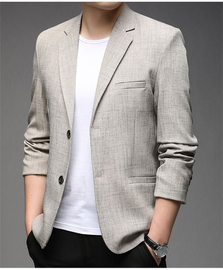 Men Formal Wear Thin Blazers Jackets New Spring Male Business Casual Suits Coats New Fashion Man Solid Blazers Men's Clothing 4X