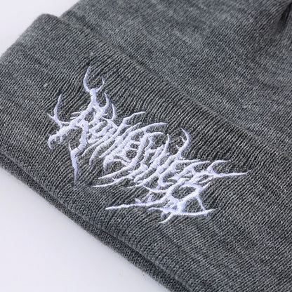 Warm Women Men Winter Beanies Hats Gothic Street Punk Knitted Bonnet Caps 100% Cotton Fashion Keep Warm Skullies Beanies Hats