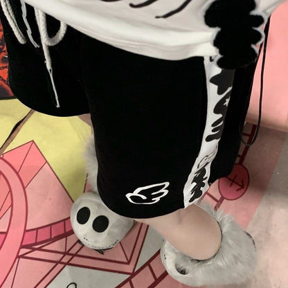 Shorts for Women's Kawaii Women Clothing Japanese Summer Short Pant Print Drawstring  Casual Y2k Pantalones 2025 Fashion Bottoms