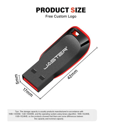 Pendrive USB 2.0 de Alta Velocidade 64GB 32GB 16GB 8GB Memória USB Flash Drives Impermeáveis U Disk 128GB 512GB