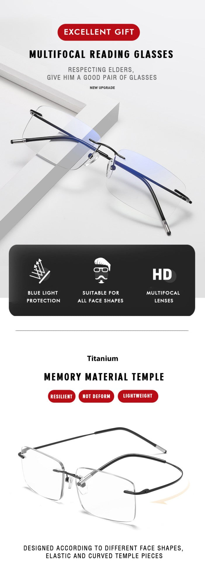 KANSEPT Mens Reading Glasses Woman Optical Lenses Man Women Lens Eyeglasses Women's Eyeglass Frame Men Sunglasses Eye-glasses -2