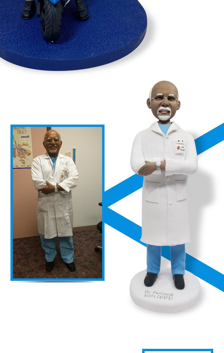 Custom Handmade Bobblehead Figure, Personalized Clay Doll on Photos,Real person figurine 3D Customization,Christmas Gift for Men