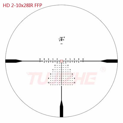 Spirit Fox HD2-10X28IRFFP Telescópio de caça frontal externo resistente a alto impacto IRFFP 10X28