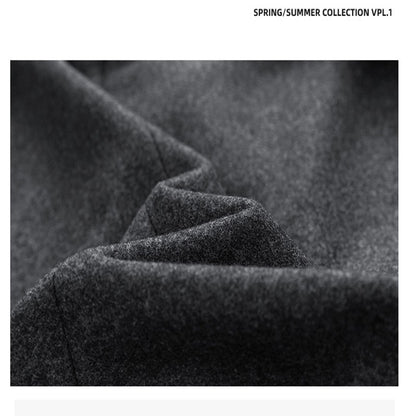 2025 New Men's Knee-Length Wool Blend Overcoat | Korean Style Loose Fit Trench Coat A/W Season | Plus Size Casual Fashion