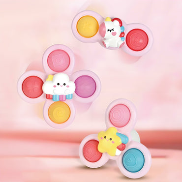 Baby suction cup rotating toy set, dreamy fairy tale series rotating music, cute cartoon image with diverse gameplay and gifts