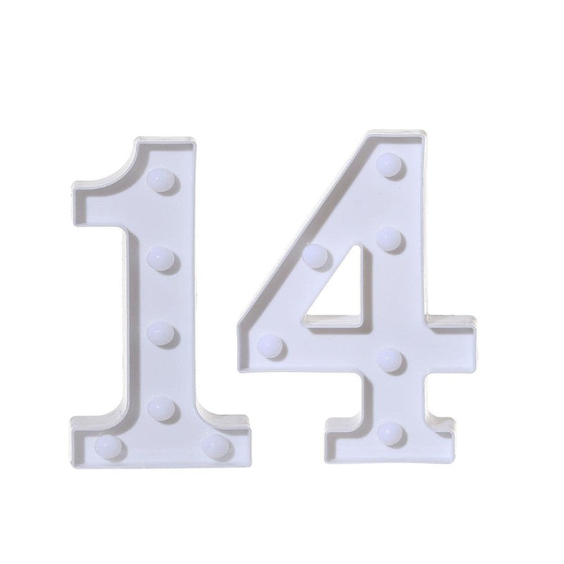2Pcs Number 16 18 21 30 Led Light String Happy Birthday Party Decoration Wedding Anniversary Adult Birthday Party Gift Light Led