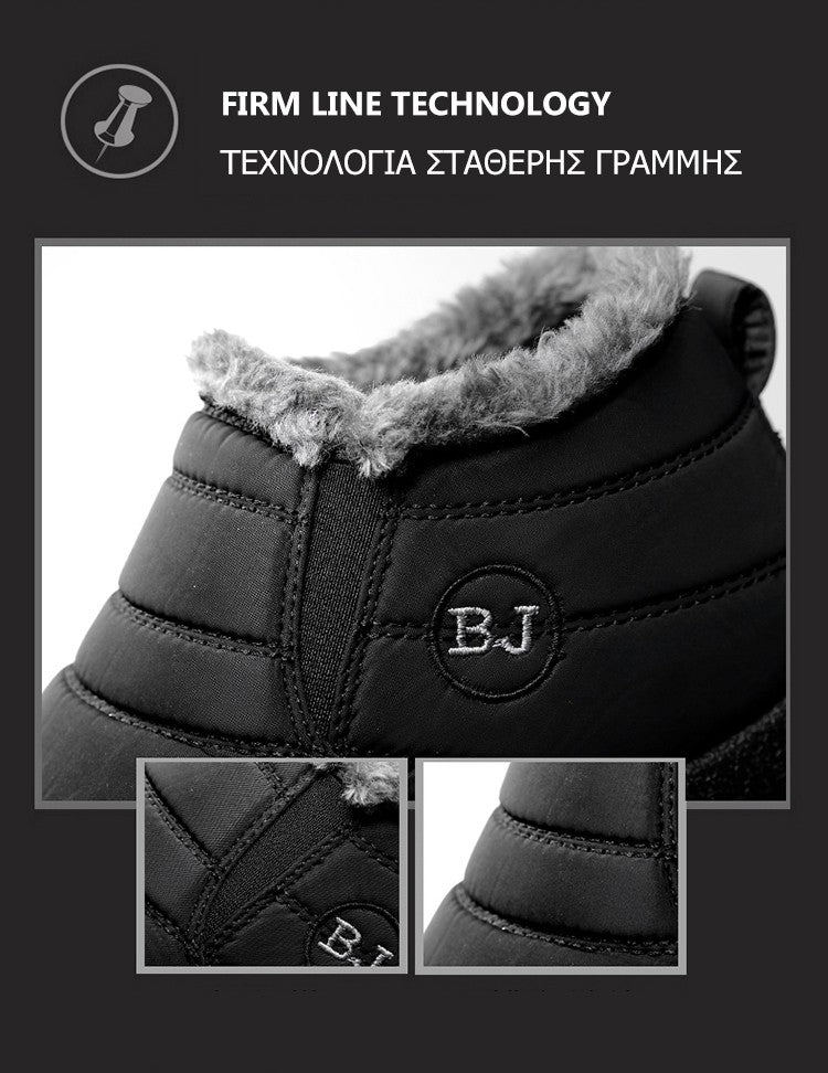 Botas Masculinas de Neve para Área Externa, Sapatos Masculinos com Pelo, Botas de Inverno Masculinas, Botas de Caminhada, Botas de Tornozelo, Sapatos Masculinos Impermeáveis, Botas de Trabalho, Calçados