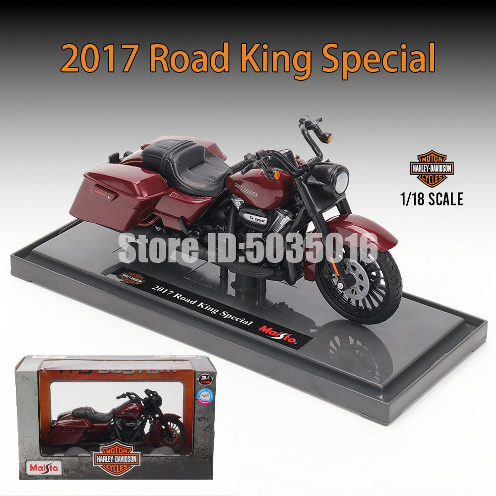 Maisto 1:18 Harley-Davidson Motorcycle 2022 Road King Fat Bob 114 Pan America 1250 Alloy Motorcycle Model Toy Car Collection