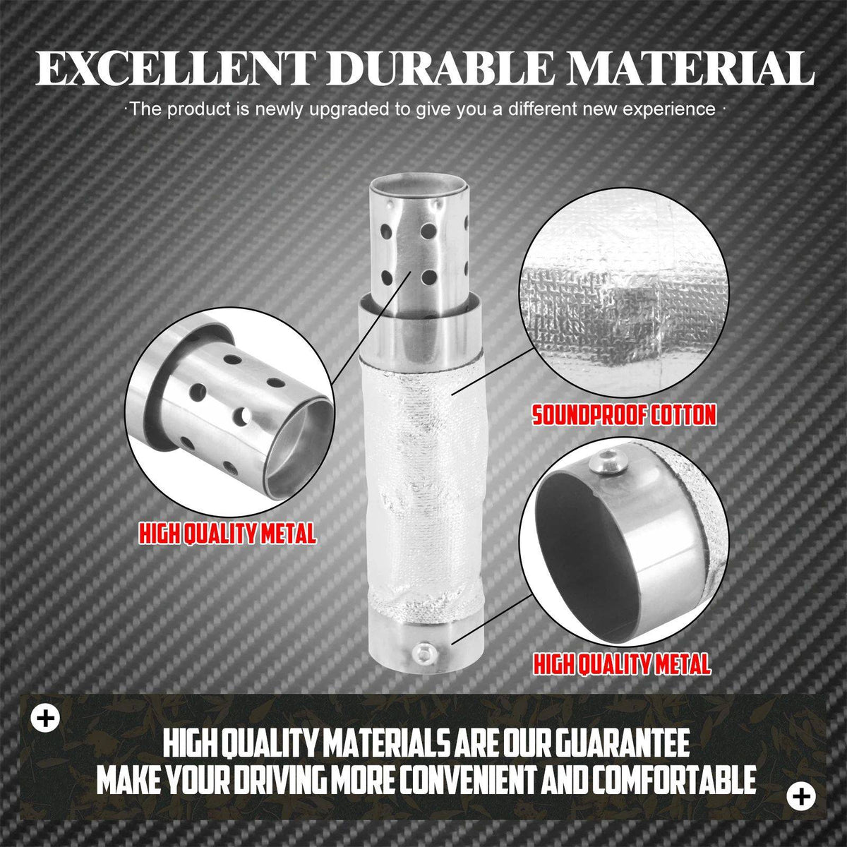 Motorcycle Exhaust Pipe Muffler 38-48mm Quiet Baffle Universal For Harley Sportster XL 1200 883 Touring FLHR FLH Dyna Softail FL
