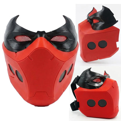 Superhero Red Hood Cosplay Mask Jason Todd Adult Full Face Mask Stage Halloween Carnival Prop