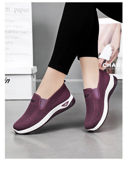 Women Casual Sports Shoes Breathable Lightweight Sneakers Anti-slip Flats Outdoor Running Walking Shoes Female Vulcanized Shoes