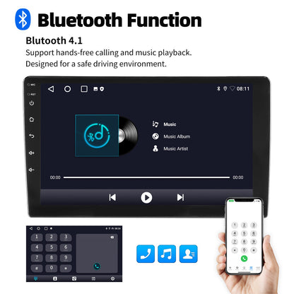 ESSGOO 4+64G Auto Rádio Multimídia Sem Fio CarPlay Android Auto Duplo 2 DIN 9" IPS Tela Sensível ao Toque GPS SAT NAVI FM DAB+ WIFI