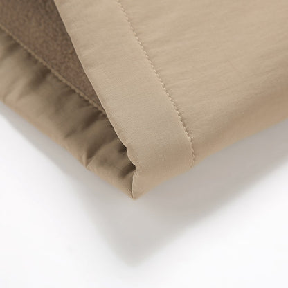 Jaqueta de Pesca Masculina Externa Capuz Larga Forro Polar Grosso Casaco Outono Inverno Jaqueta Casual Simples Versátil Casaco Acolchoado de Algodão