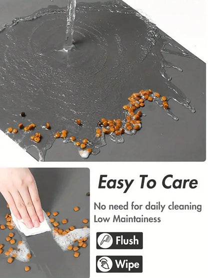 1PC Tapete para Comida de Animais de Estimação Absorvente - Tapete para Tigelas de Cães e Gatos Antiderrapante de Secagem Rápida