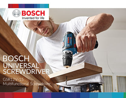 Bosch Professional 12V GSR 12V-15 FC Furadeira Sem Fio Parafusadeira Elétrica Sem Fio com 4 Adaptadores FlexiClick Ferramenta Elétrica