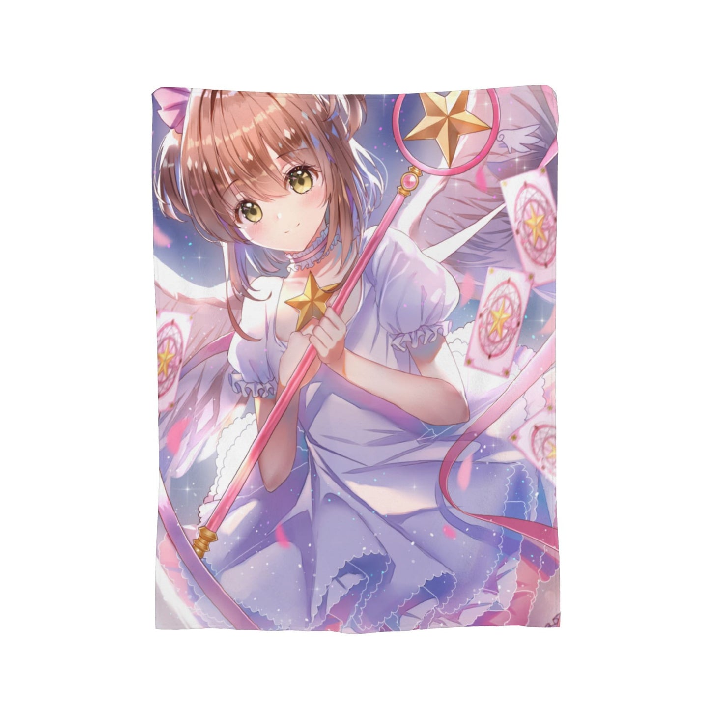 Anime Cardcaptor Sakura Cobertor de flanela, verão, portátil, super macio, mantas para casa, sofá, colcha fina de pelúcia