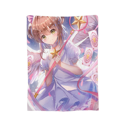 Anime Cardcaptor Sakura Cobertor de flanela, verão, portátil, super macio, mantas para casa, sofá, colcha fina de pelúcia