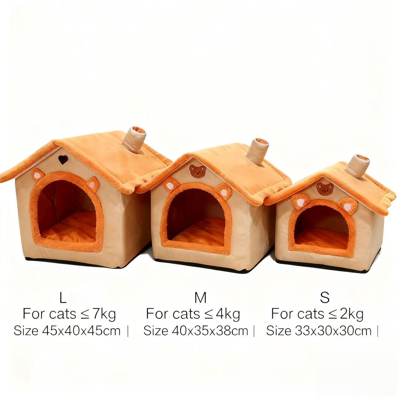 Cama Estilo Casa de Cachorro para Todas as Estações - Cama Removível Lavável para Cães Pequenos, Teddy, Gatos, Casa Quente de Inverno