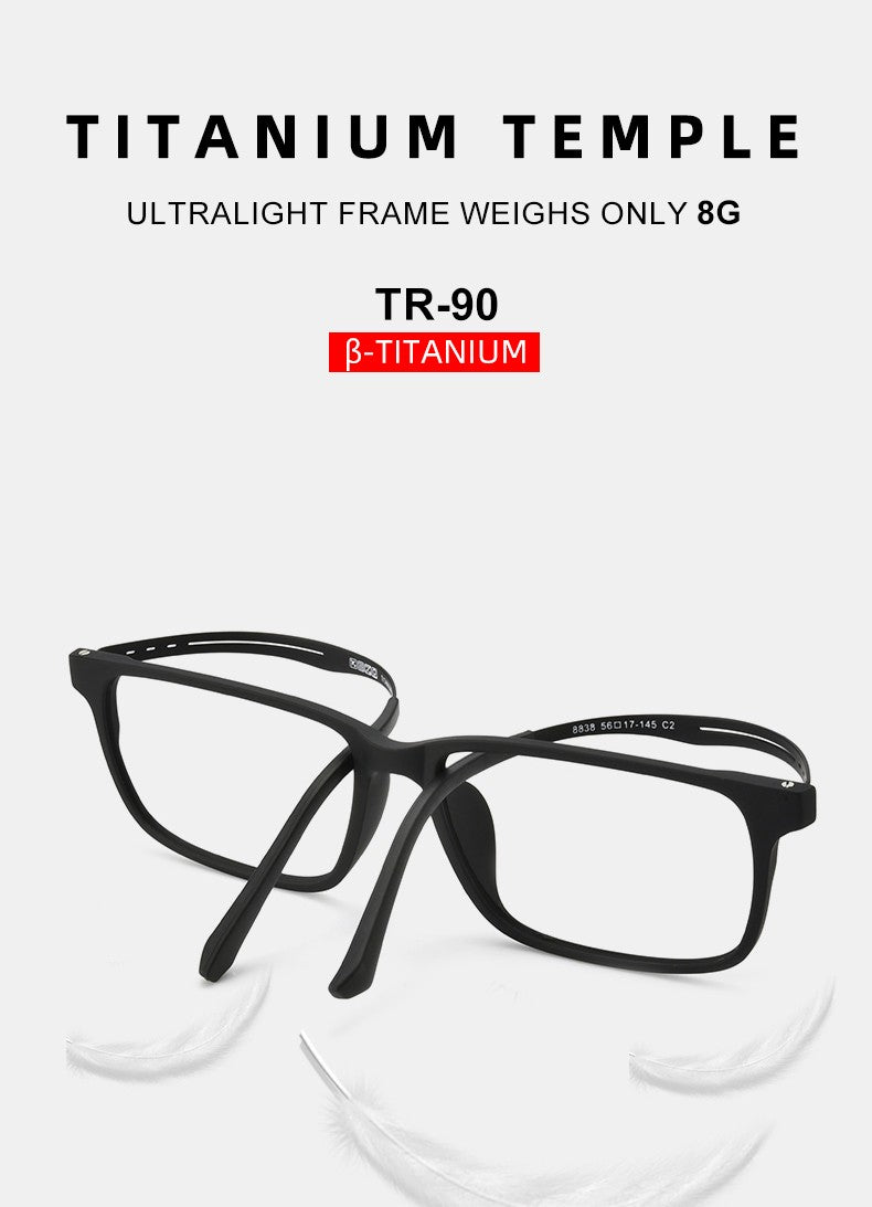 CLLOIO High Quality UltraLight Flexible Titanium Reading Glasses Anti Blue Light Myopia Glasses Prescription Progressive Eyewear