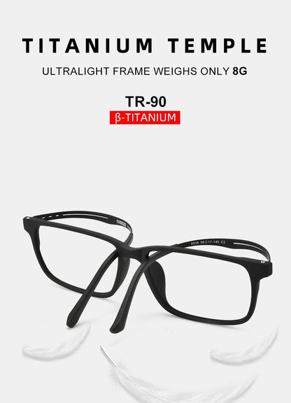 CLLOIO High Quality UltraLight Flexible Titanium Reading Glasses Anti Blue Light Myopia Glasses Prescription Progressive Eyewear