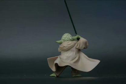 13cm Boneco de Ação de Plástico Star Wars Mandalorian Mestre YODA com Espada