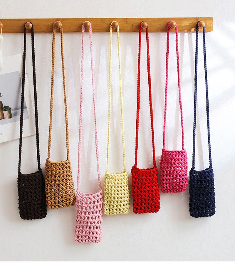 Handmade Crossbody Phone Purse - Openwork Shell Design Tote, Handmade Crossbody Phone Purse,Crochet Beach Bag