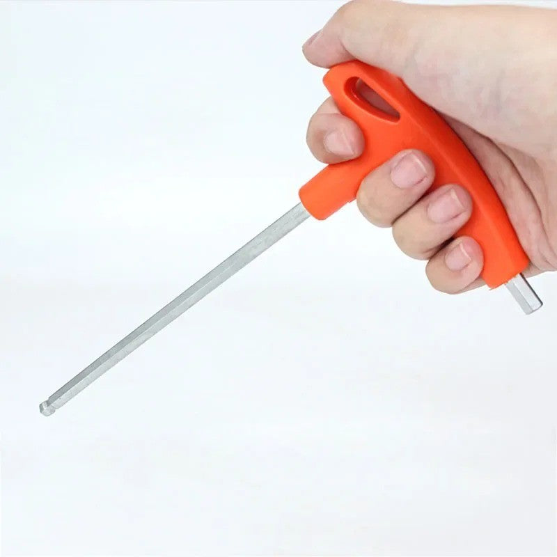 1Pcs Ball Head Allen Key Wrench Set T-Handle Cr-v Steel Key Spanner for Nut Removal 2/2.5/3/4/5/6/8/10mm Hex Driver Tool Kit