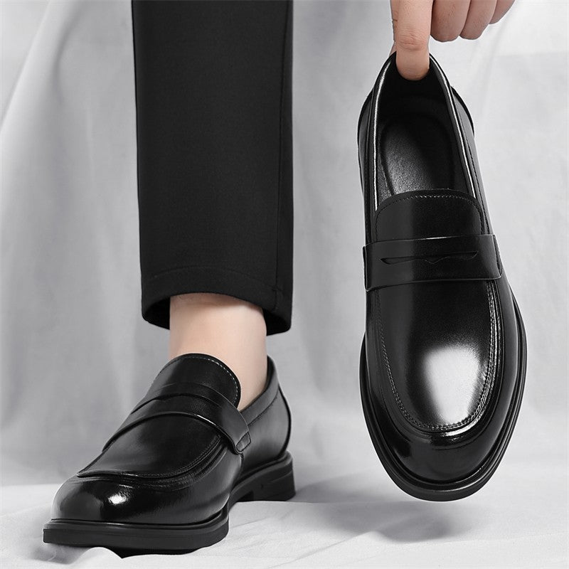 Men's Formal Leather Loafers Italian Style Slip-on  Stylish Elegant Business Shoes Comfortable Lightweight Office Dress Shoes