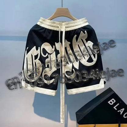 2025 summer  Casual Men's Summer Basketball Shorts High-Quality American Street Sports Pants Outdoor Fashion High Waist Trou