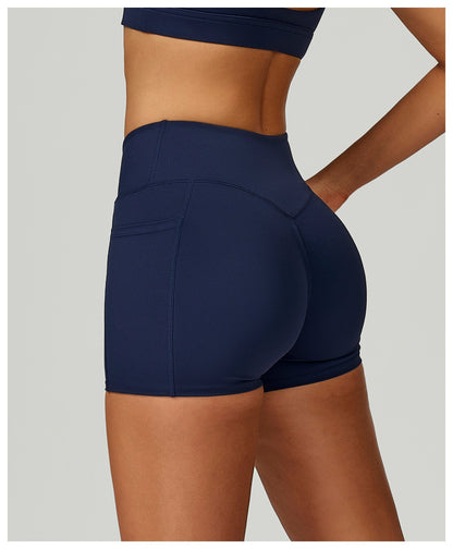 Cycling Shorts Cross Waist Head Yoga Shorts High Waist Workout Fitness Lift Butt Fitness Tights Gym Running Body Shaper Pants