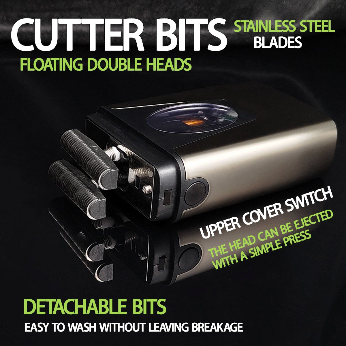 9000RPM BRDCLIP BRD999 Magnetic Motor Professional Electric Men's Beard Trimmer Double Foil Shaver USB Hair Cutting Machine