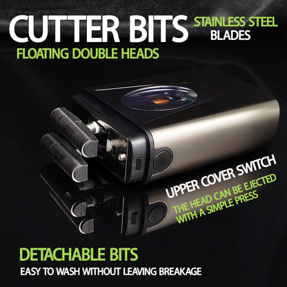 9000RPM BRDCLIP BRD999 Magnetic Motor Professional Electric Men's Beard Trimmer Double Foil Shaver USB Hair Cutting Machine