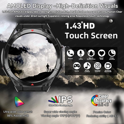 2025 AGPS New Men Smart Watch DIgital Military Sport Electronic Bluetooth 10 ATM Waterproof Diving Original Bracelet