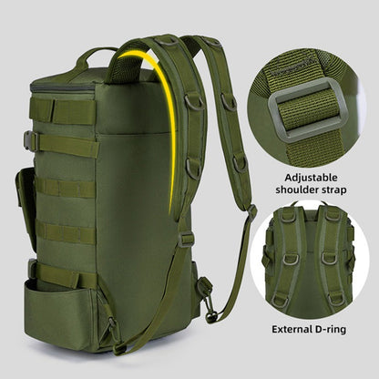 Mochila Tática de Pesca com Porta-Varas, Bolsa para Apetrechos de Pesca, Armazenamento de Equipamentos de Pesca, Sistema Molle, para Acampamento, Caminhada, Bolsa Multifuncional para Exteriores