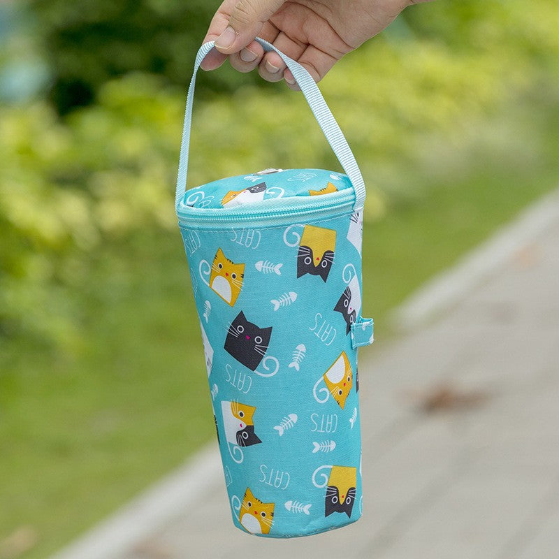 Baby Milk Bottle Insulation Bags Cartoon Portable Waterproof Feeding Bottle Thermal Bag Milk Warmer Cooler Stroller Hang Bags