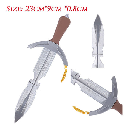 Movie Rey Cosplay Plastic Sword Prop Assassin Daggers Skywalker Costume Accessories Halloween Carnival Weapons Roleplay Ornament