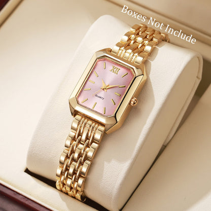 Elegant Women Quartz Watch Fashion Rectangle Analog Wristwatches Reloj Mujer Girls Clock Gift?Without Box?