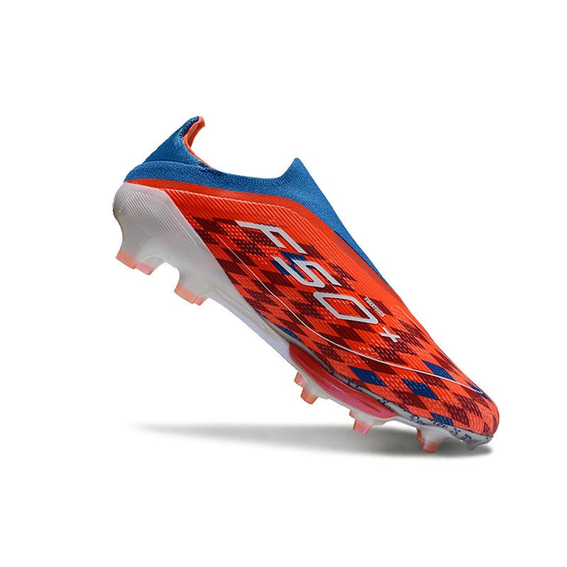 Pro Without-Lace Mens Soccer Shoes SLIP-ON Non-Slip Turf Soccer Cleats for Youth TF/FG Training Football Boots Chuteira Campo