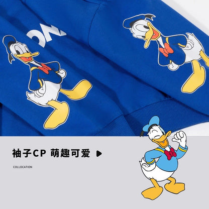 Autumn Baby Girl Boy Clothes Set Children Disney Donald Duck Printing Sweatshirt Top and Pants Bottom 2Pcs Suit Cotton Tracksuit