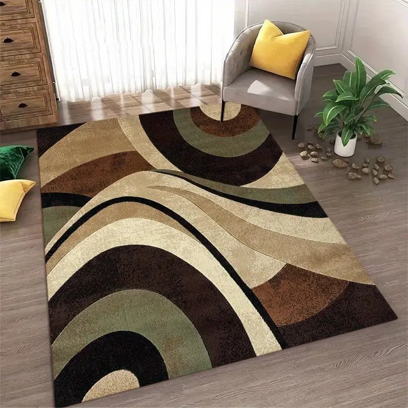 Nordic Style  Area Rug Abstract Geometric Carpet Non-Slip Washable Carpet for Living Room Bedroom and Home Decor Floor Mat
