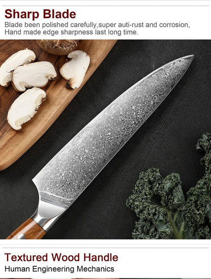 XITUO Damascus Aço Faca de Cozinha Conjunto 1-8 Pçs Faca Profissional Japonesa Faca de Chef Afiada Faca Santoku Faca de Corte Faca de Utilitário Faca de Trinchar