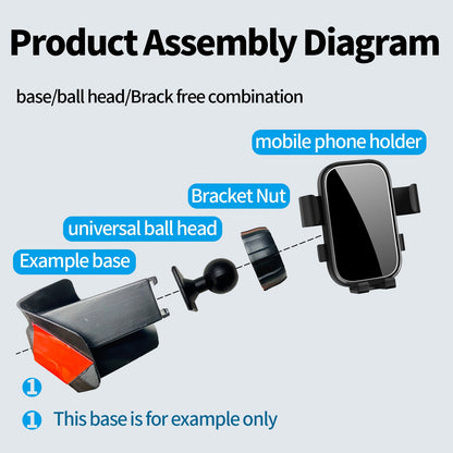 Car Mobile Phone Holder for Mitsubishi Eclipse Cross 2018 2019 2020 2021 2022 2023 2024 GPS Bracket Navigation Stand Auto