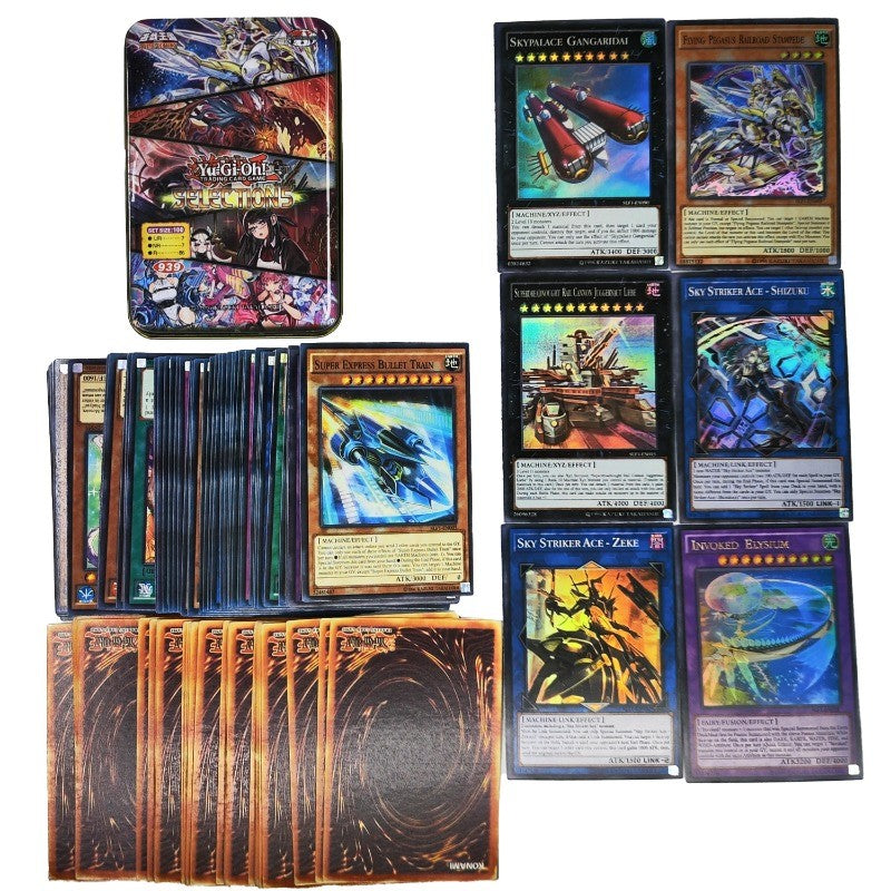 Yu Gi Oh Cards PACK DE DEUS EGÍPCIO Deck de Cartas Inglês TCG Holográfico Dourado Dragão Branco Jogo de Duelo Coleção de Cartas com Caixa de Lata