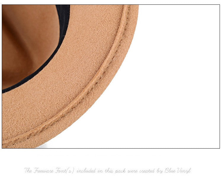 Men Winter Thick Warm Felt Fedora Hats Wool Gentleman Jazz Cap Homburg Male Classical Narrow Brim Top Hat