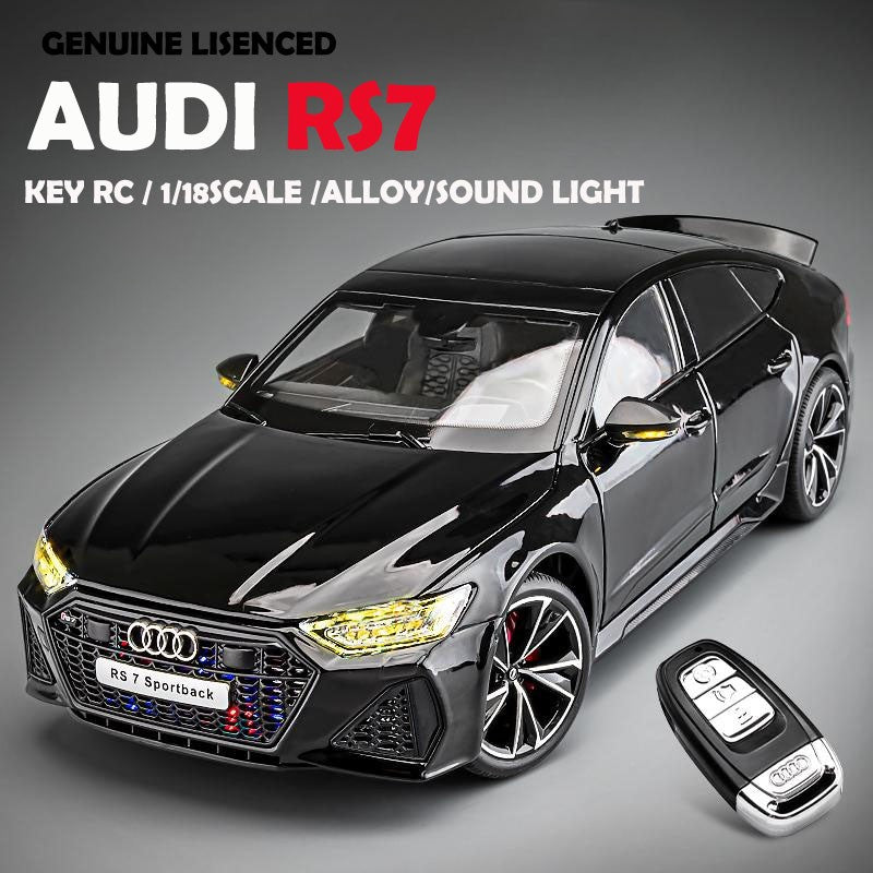 Simulação 1:18 AUDI RS7 Sportback Liga de Carro Modelo Brinquedo Infantil Veículo Colecionáveis Miniatura de Carro Decoração de Casa Presente de Aniversário