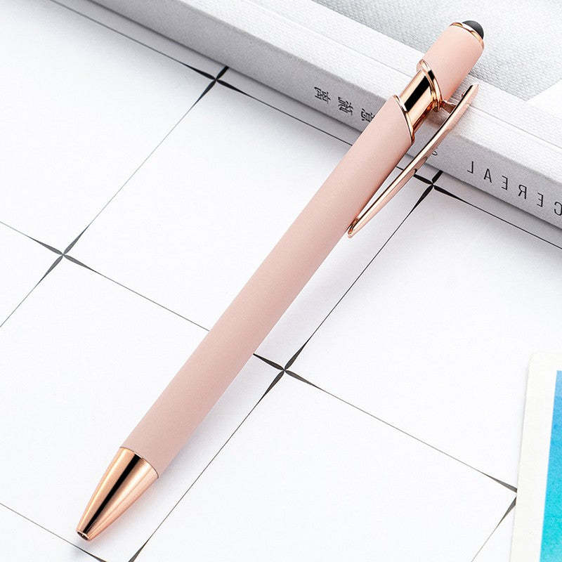 100 Pcs Light - Metal Capacitive Universal Touch Screen Stylus Ballpoint Pen Free Custom Logo Writing Stationery Office Gifts